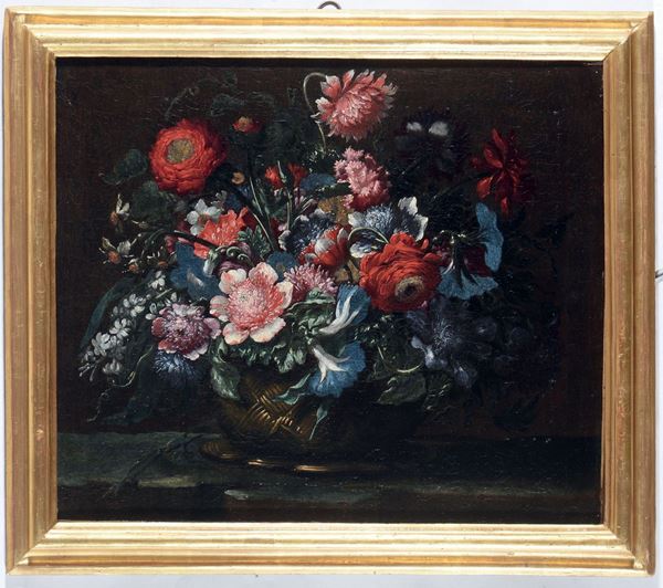 Andrea Scacciati (Firenze 1642 - 1710), attribuito a Cesto di fiori