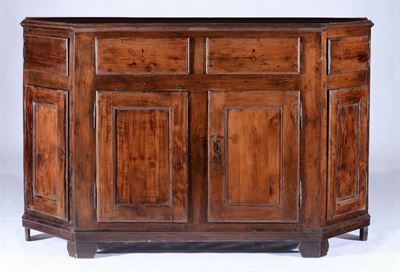 Credenza Scantonata in Noce, XIX Secolo