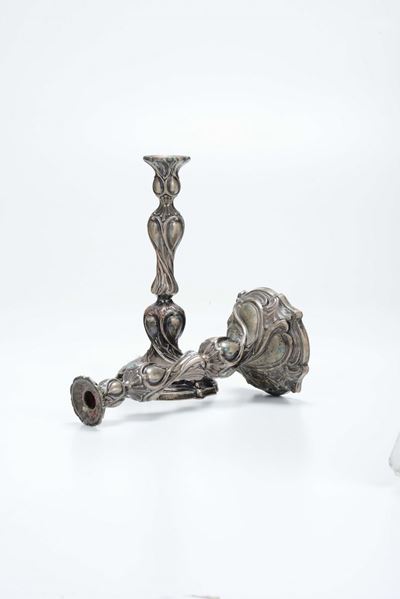 Coppia di Candelieri in Argento, Austria, Art Nouveau