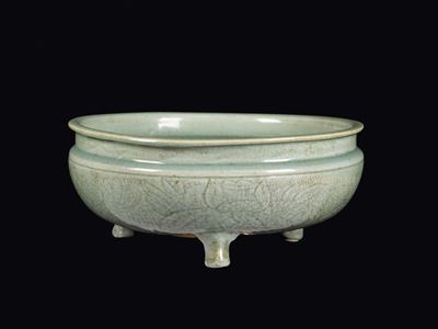Incensiere in Porcella Celadon Craquelè, Cina, Dinastia Ming, XVII Secolo