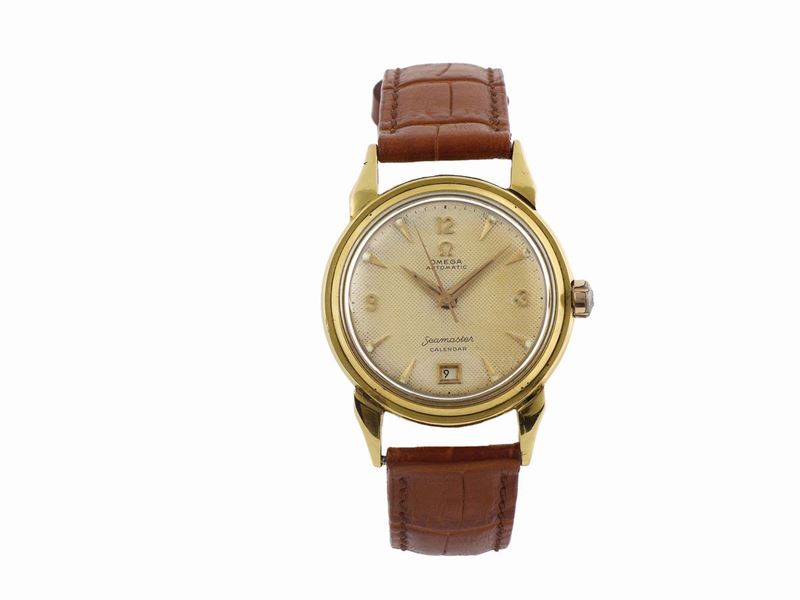 OMEGA, Seamaster  Calendar, case No. 11082117,  Ref. 2627SC, center seconds, self-winding, water-resistant, 18K yellow  gold wristwatch with date. Made circa 1950  - Auction Watches and Pocket Watches - Cambi Casa d'Aste
