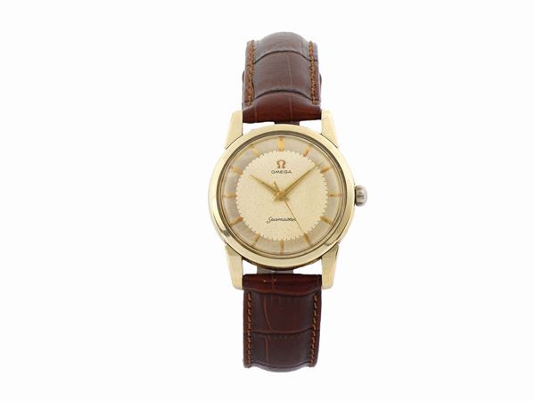 OMEGA, Seamaster, movement No. 15986302, Ref. 2761, stainless steel and gold plated wristwatch. Made circa 1956