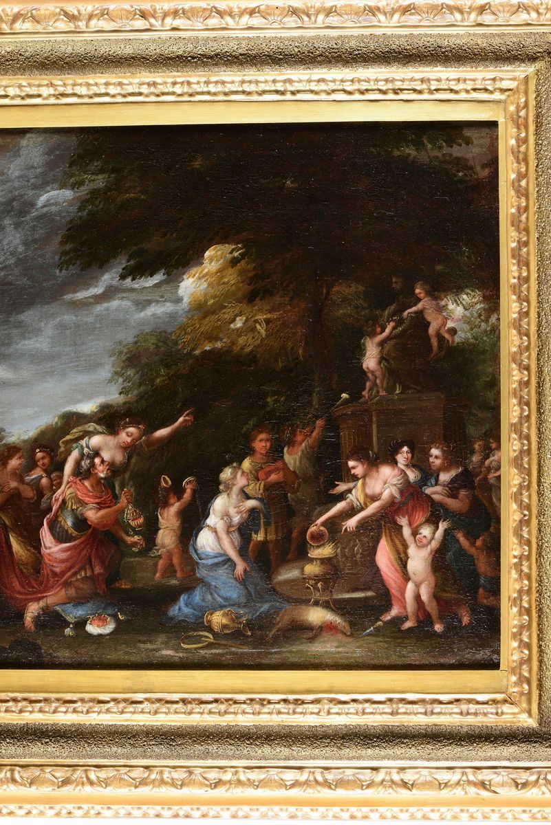 Andrea De Lione (napoli 1610 - 1685), Cerchia Dipaesaggio con Figure