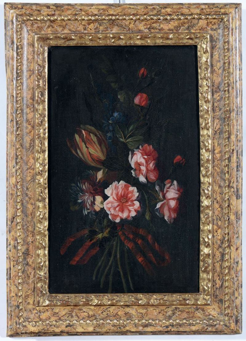 Pittore Fiammingo del XVIII secolo Vaso di fiori  - Asta Dipinti Antichi - Cambi Casa d'Aste