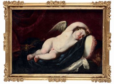 Pittore Fiammingo del XVII Secoloamorino Dormiente