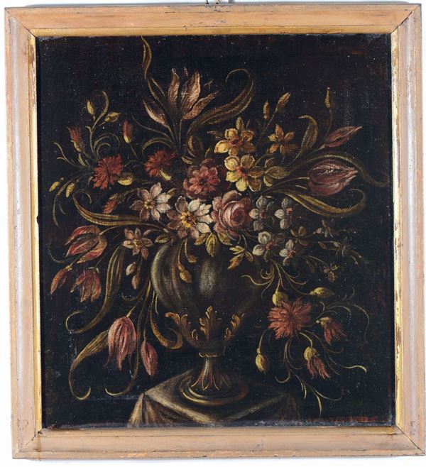 Scuola Italiana del XVIII secolo Vaso di fiori Vaso di fiori