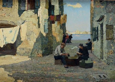 Angelo Pavan (1893-1945)scorcio Paesano