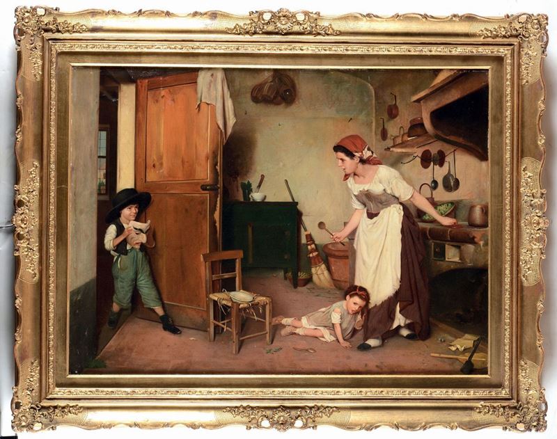 Gaetano Chierici (1838-1920), nei modi di La maschera  - Auction 19th and 20th Century Paintings - Cambi Casa d'Aste