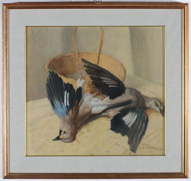 Pietro Dodero (1882-1967) Cacciagione, 1962  - Auction Paintings online auction - Cambi Casa d'Aste
