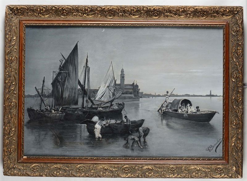 Ermenegildo Donadini (1876 - 1955) Venezia  - Auction Paintings online auction - Cambi Casa d'Aste
