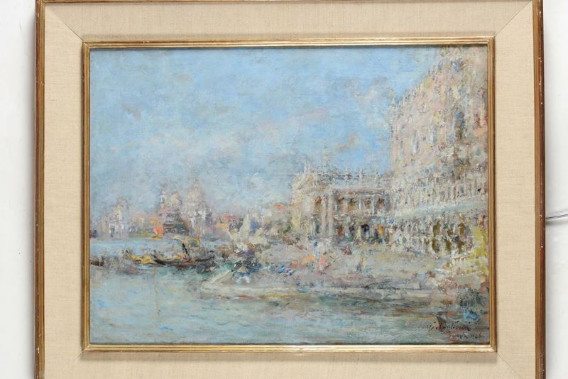 Luigi Mantovani (1880-1957) Palazzo Ducale a Venezia, 1946  - Auction 19th and 20th Century Paintings - Cambi Casa d'Aste