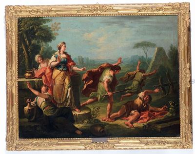 Gaspare Diziani (belluno 1689-venezia 1767)rebecca al Pozzo