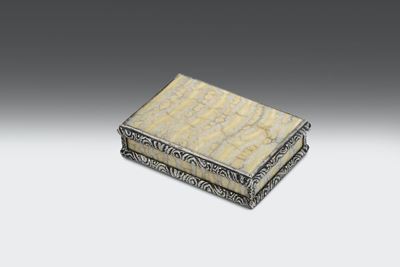 Scatolina in Dente di Elefante Montato in Argento, Londra 1835