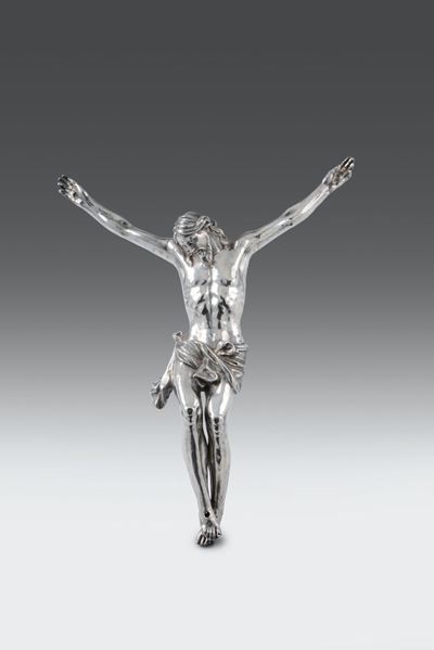 Corpus Christi in Argento Fuso, Sbalzato e Cesellato, Arte Orafa Italiana del XVII-XVIII Secolo