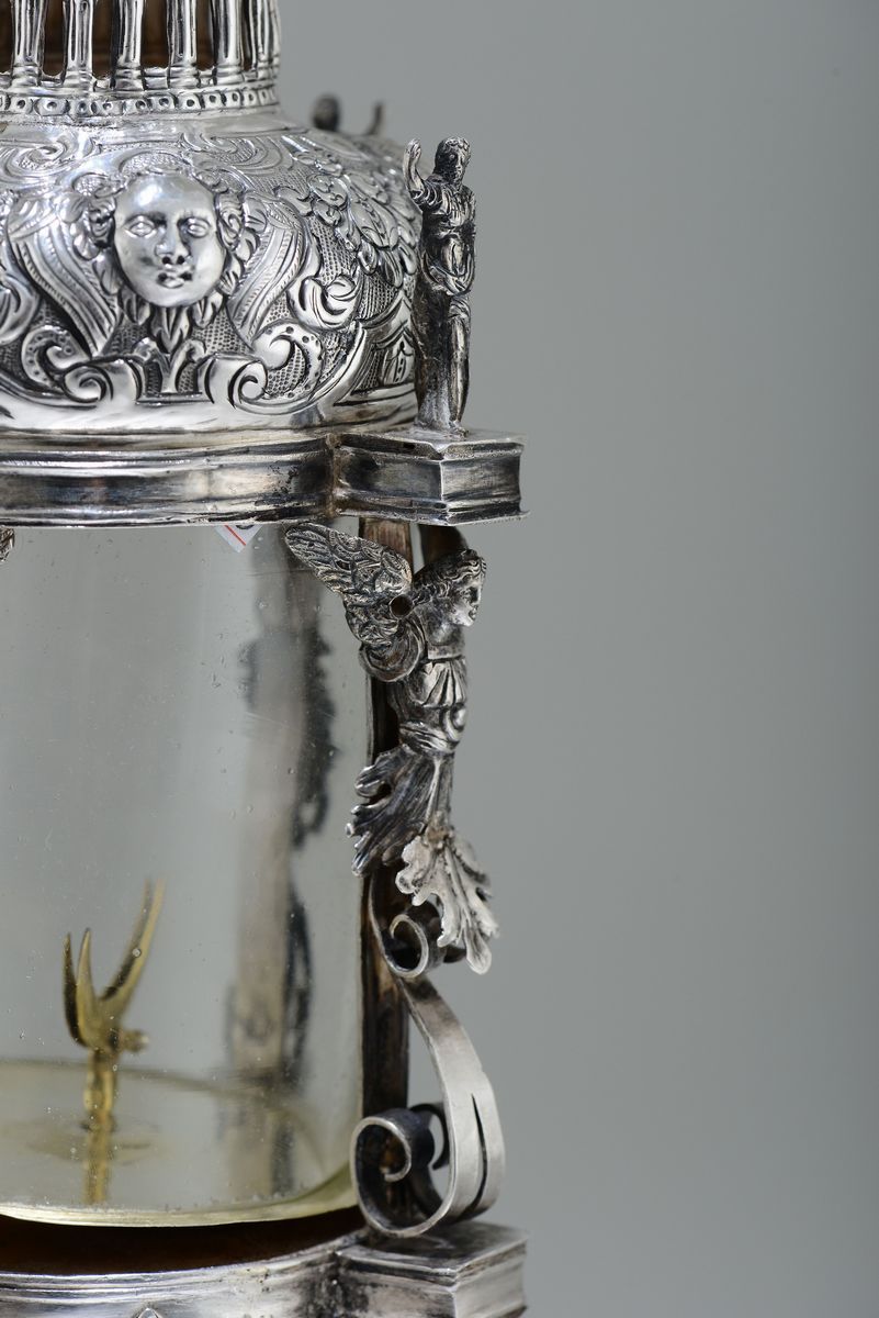 Ostensorio in Argento Fuso, Sbalzato, Traforato e Cesellato, Orafo Italiano della Seconda Metà de...