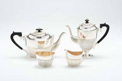 Servizio da Tè e Caffè, di Cui Due Pezzi Città di Birmingham, 1903-4 e Due Pezzi Milano Argentier...
