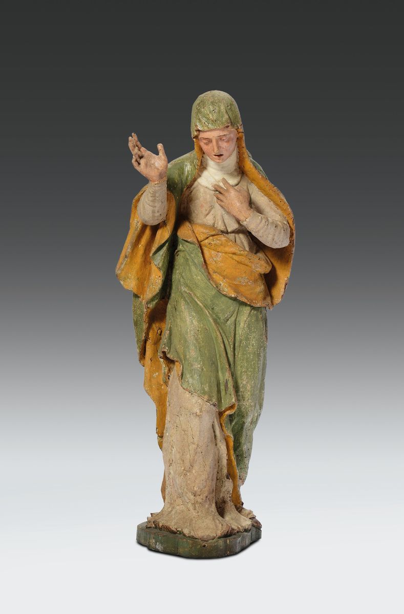 Importante Gruppo Ligneo per Sacro Monte Raffigurante la Deposizione. Scultore Lombardo Attivo tr...