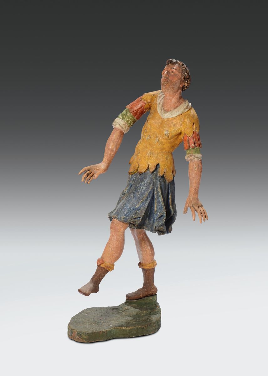 Importante Gruppo Ligneo per Sacro Monte Raffigurante la Deposizione. Scultore Lombardo Attivo tr...