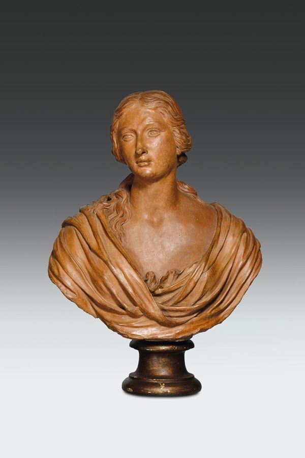 Busto muliebre “all’antica” in terracotta, Giuseppe Piamontini (Firenze 1664-1742), Firenze XVII secolo