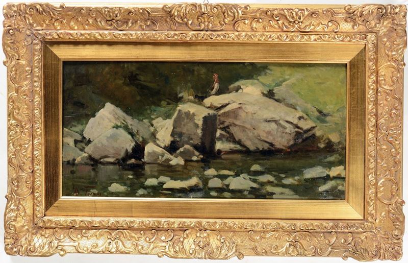 Achille Formis Befani (Napoli 1832 - Milano 1906) Paesaggio  - Auction 19th and 20th Century Paintings - Cambi Casa d'Aste