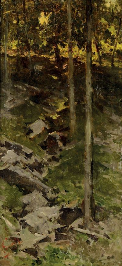 Achille Formis Befani (napoli 1832 - Milano 1906)bosco