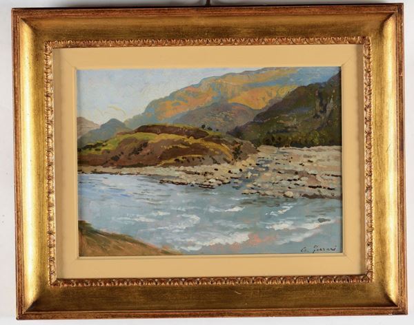 Arturo Ferrari (1861-1932) Paesaggio montano