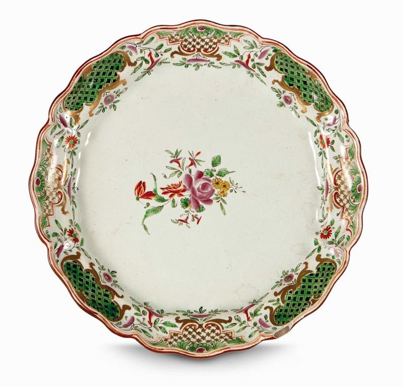 Raro piatto Pesaro, Fabbrica Casali e Callegari , circa 1770-1775  - Asta Maioliche e Porcellane da Collezione - Cambi Casa d'Aste