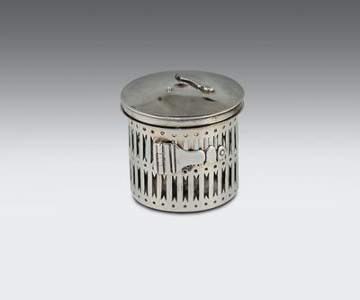 Stoppiniera in Argento Sterling Fuso, Sbalzato e Cesellato, Inghilterra XVIII Secolo, Punzoni del...