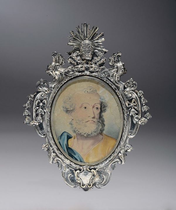 A silver frame, Papal State, 18th-19th century