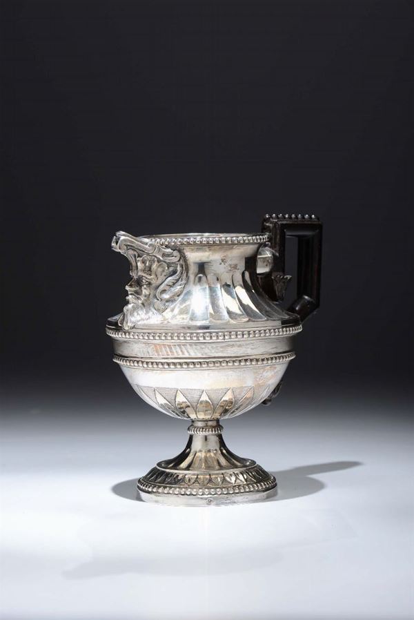A silver jug, attributed to Giorgio Grazioli, Rome, first half of the 19th century.