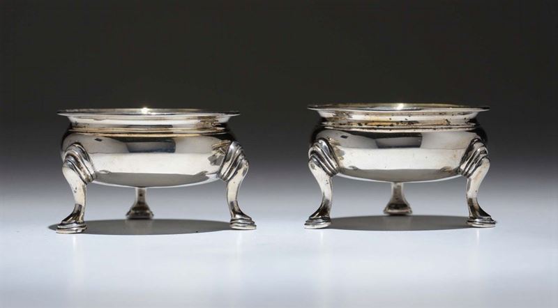 A pair of silver-gilt saltcellars, maker Zanobi Biagioni, Florence circa 1770.  - Auction Silver Collection - Cambi Casa d'Aste