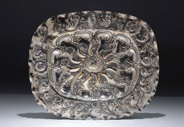 A silver dish, Florence, first half of the 18th century, Angiolo Maria Alisi