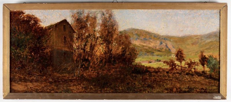 Alberto Issel (1848 - 1926) Paesaggio  - Asta Dipinti del XIX e XX secolo - Cambi Casa d'Aste