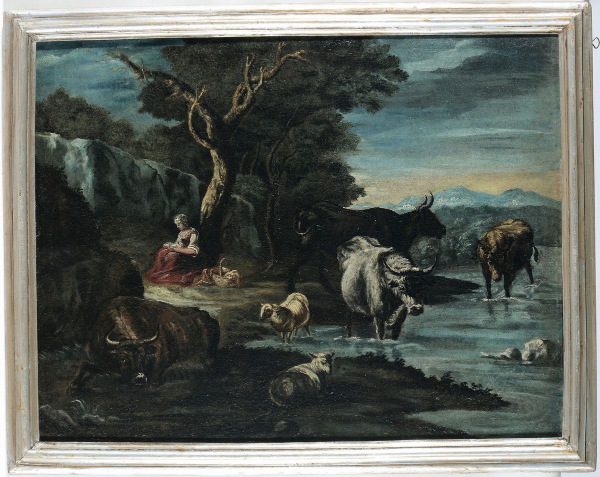 Philipp Peter Roos, Detto Rosa da Tivoli (francoforte sul Meno 1655 - Tivoli 1706), nei Modi Dipa...