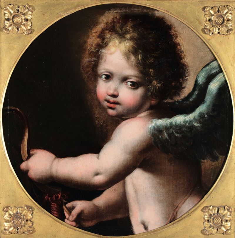 Scuola Toscana del XVII secolo Eros  - Asta Dipinti Antichi - Cambi Casa d'Aste