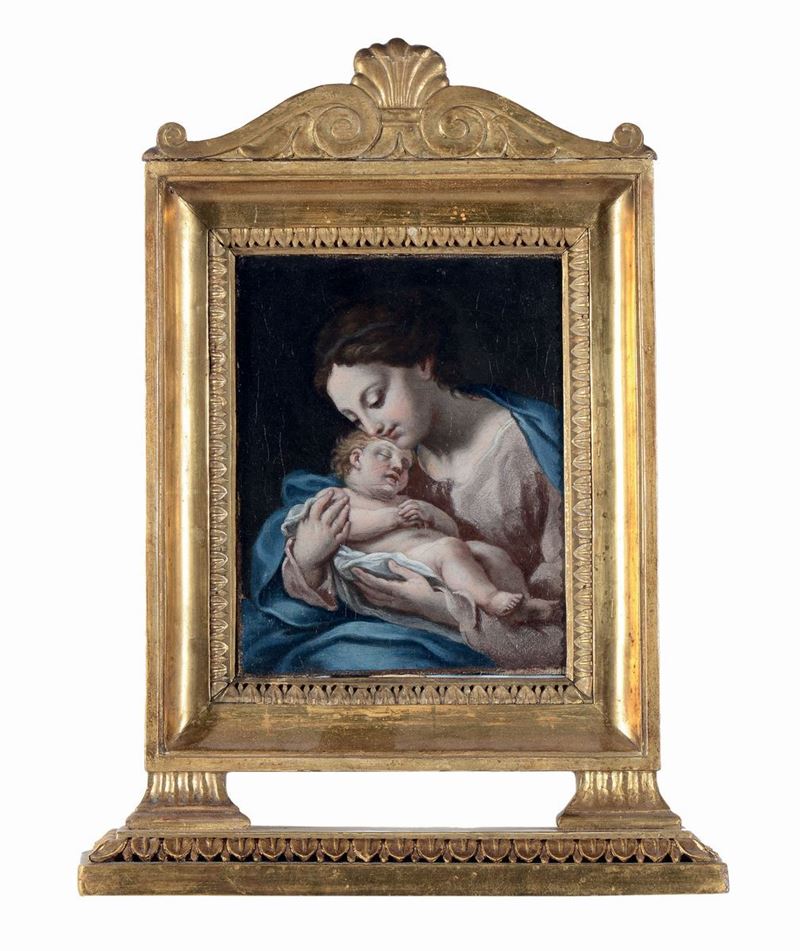 Scuola Napoletana del XVIII secolo Madonna col Bambino  - Asta Dipinti Antichi - Cambi Casa d'Aste