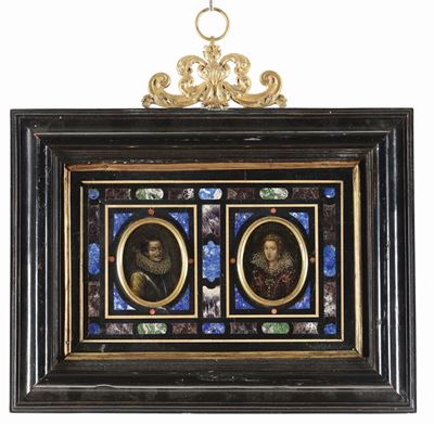 Raro Comesso in Pietre Dure, Botteghe Granducali, Firenze XVII Secolo