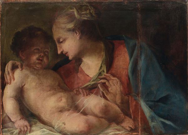 Scuola del XVIII secolo Madonna con Bambino