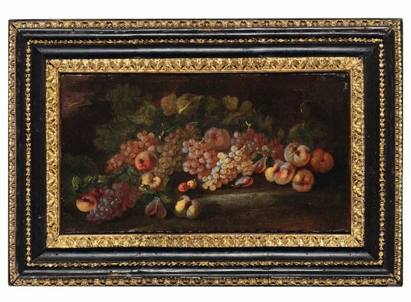 Scuola del XVIII secolo Natura morta con frutta Natura morta con frutta