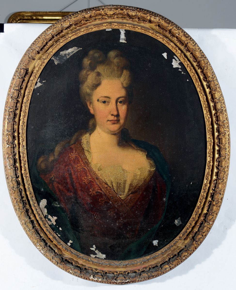 Scuola Lombarda del XVIII Secolocoppia di Ritratti di Dame