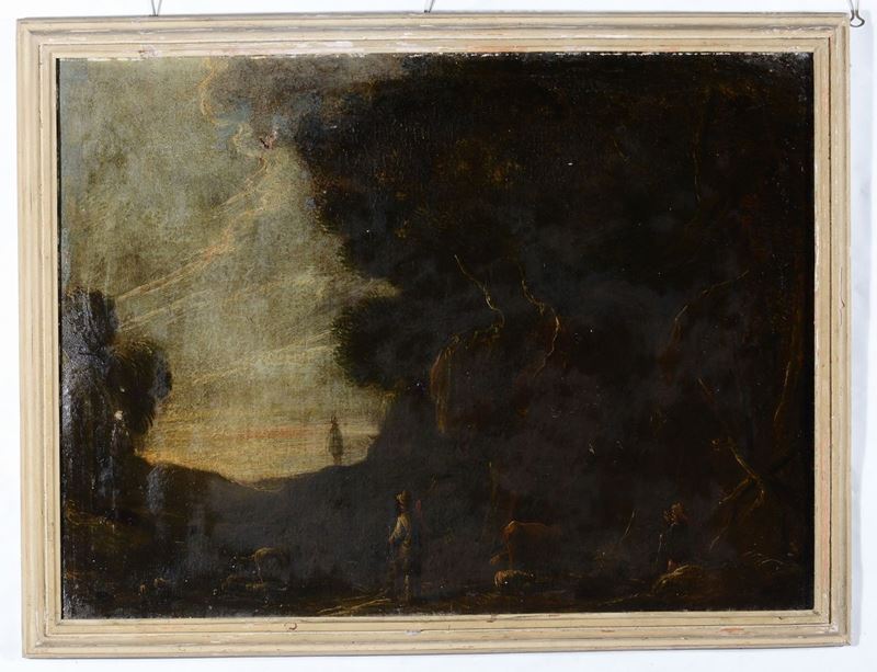 Scuola Italiana del XVII secolo Paesaggio  - Auction Old Masters Paintings - Cambi Casa d'Aste