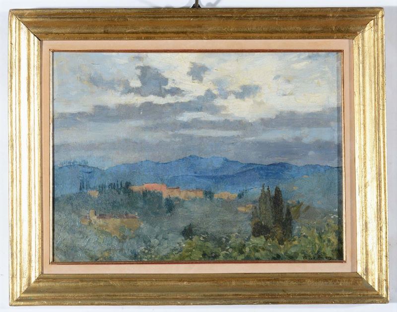 Anonimo del XIX secolo Campagna toscana  - Auction 19th and 20th Century Paintings - Cambi Casa d'Aste