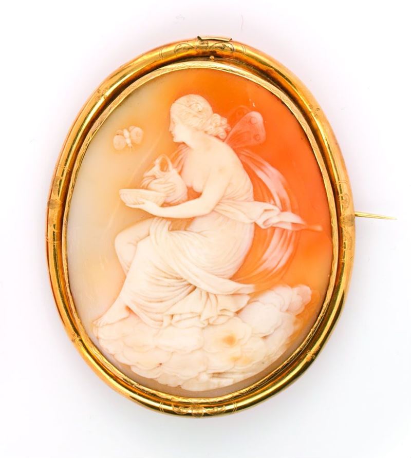A shell cameo brooch  - Auction Jewels - II - Cambi Casa d'Aste