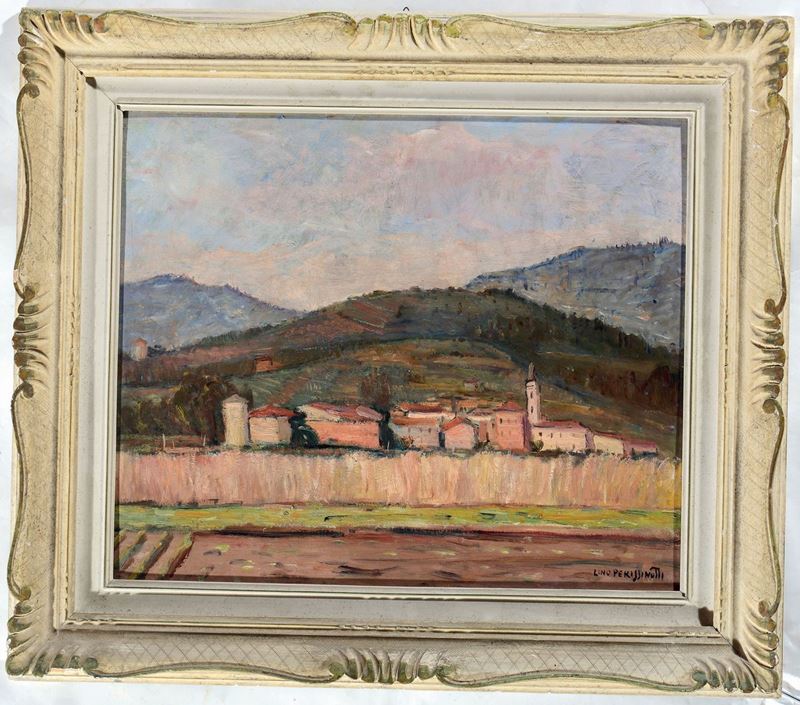 Lino Perissinotti (1897-1967) Entroterra ligure  - Auction 19th and 20th Century Paintings - Cambi Casa d'Aste