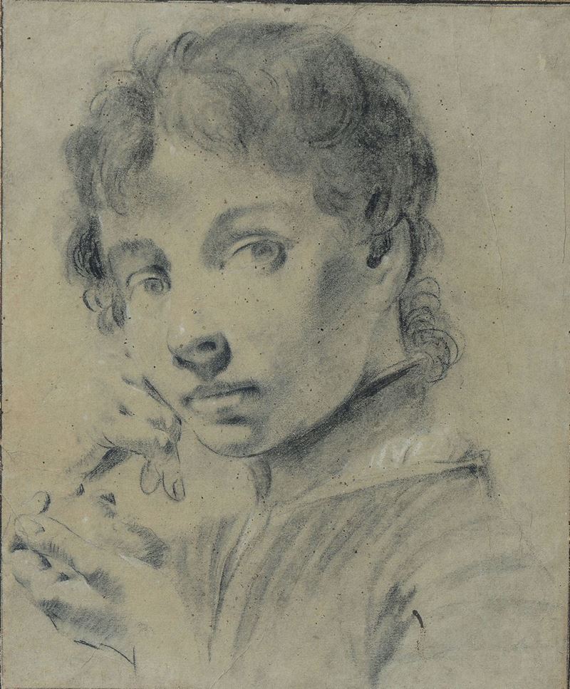Giovanni Battista Piazzetta (Venezia 1683-1754), cerchia di Ritratto di ragazzo  - Asta Dipinti Antichi - Cambi Casa d'Aste