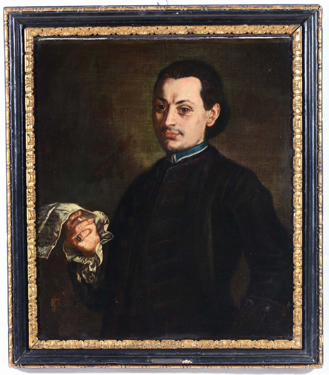 Alessandro Longhi (venezia 1733-1813)ritratto di Antonio Festi Sacerdote con Lettera