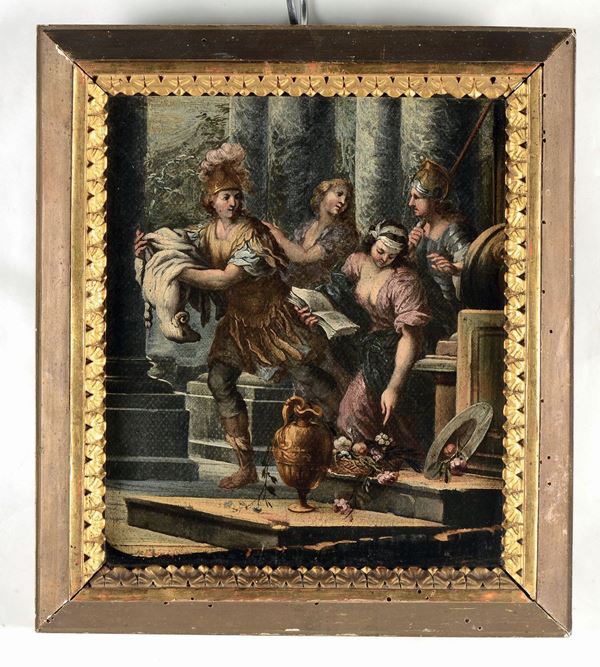 Scuola Italiana del XVII secolo Coppia di scene mitologiche