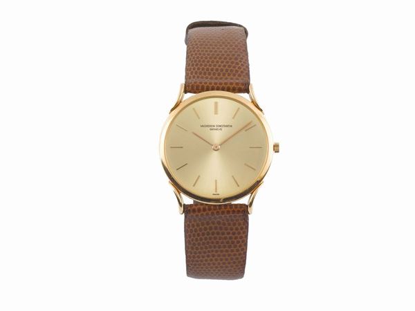 VACHERON&CONSTANTIN, case No. 351265, Ref. 4961, 18K yellow gold wristwatch with an 18K Vacheron buckle. Made circa 1960