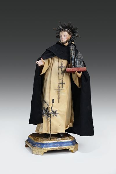Scultura in Legno Raffigurante San Domenici di Guzman, Scultore Napoletano Operante tra Laq Fine ...