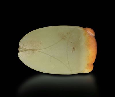 Giada Gialla Due Colori a Guisa di Cicala, Cina, Dinastia Tang (618-906)
